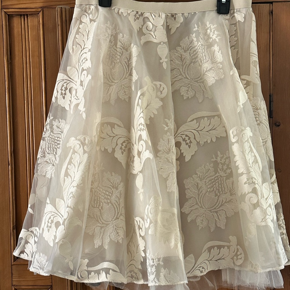 Parisian Cream Lace Skirt Baraschi 10 Petticoat Wedding